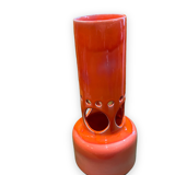 Vase ceramic glazed glazed orange, Pottery Of The Marais