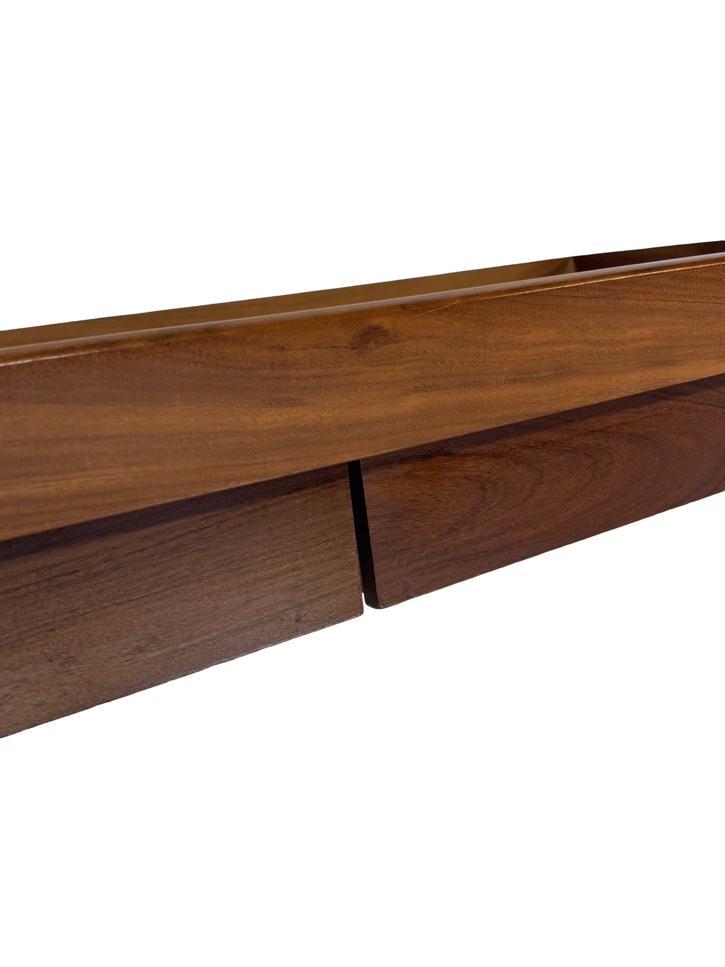 Vintage 1950s teak sofa bed with drawers.