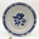 6 flat plates fb badonviller, vintage blue décor