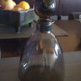 Grey smoked crystal bottle/carafon - 1970s/80s