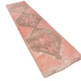 3X12 Turkish Vintage Red Brown Classic Runner Rug, 91x362Cm