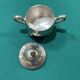 Silver-plated metal sugar bowl from England, 1950s.