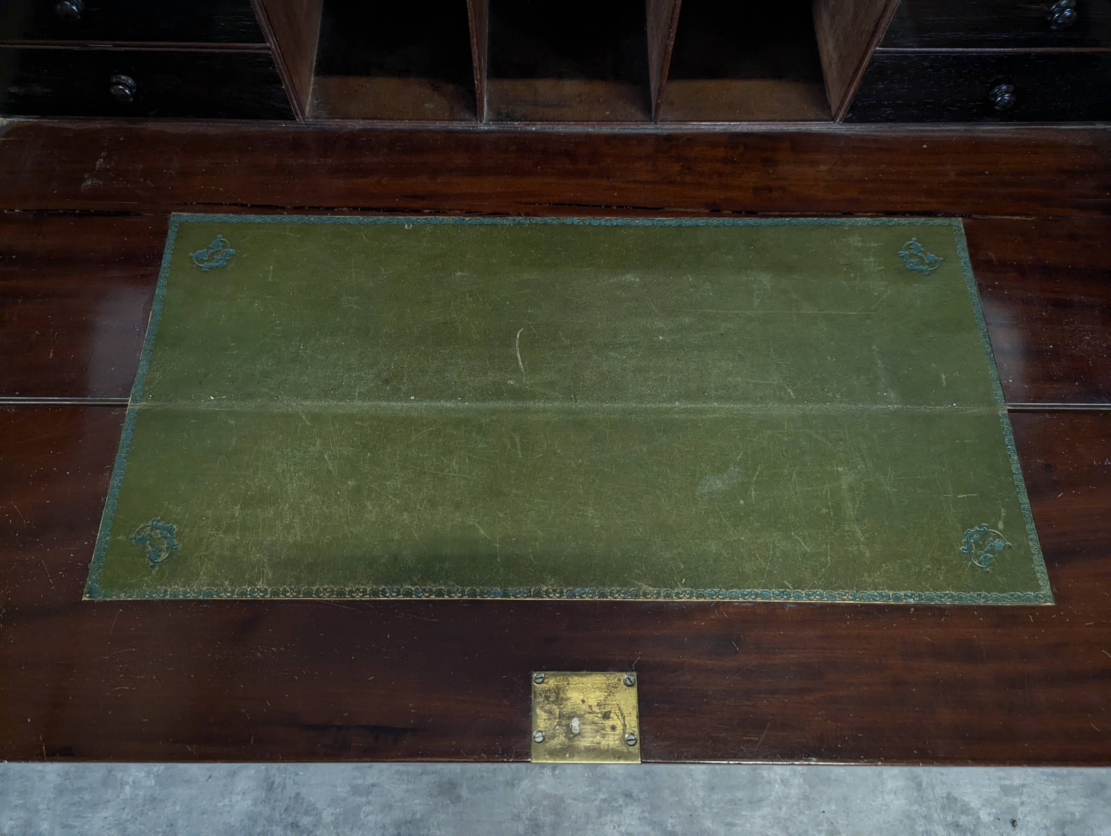 English mahogany secretary bookcase.