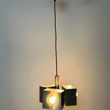 Vintage chandelier 70'S brushed steel 3 burners