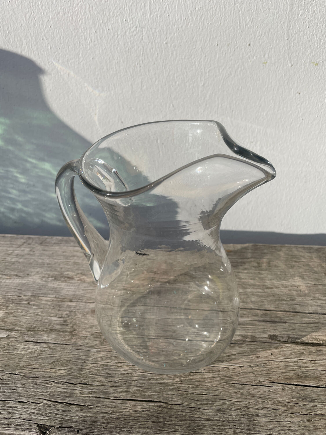 Clear Murano glass pitcher, 1960