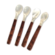 Set of 4 spoons in mother-of-pearl and rosewood