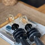 Pair of marble lamps 1980.