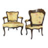 Pair of Louis XV period armchairs