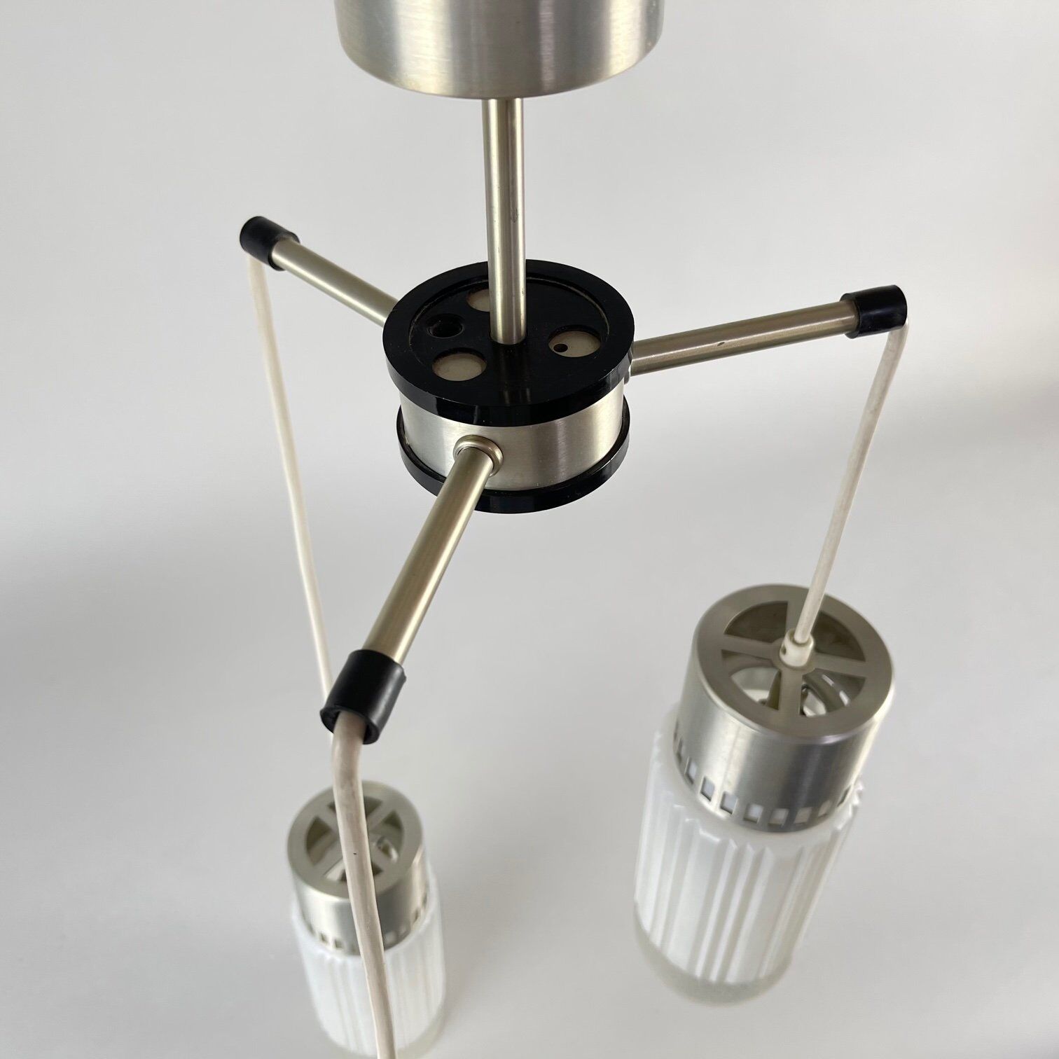 Mid Century Long Chandelier, Czechoslovakia, 1970's