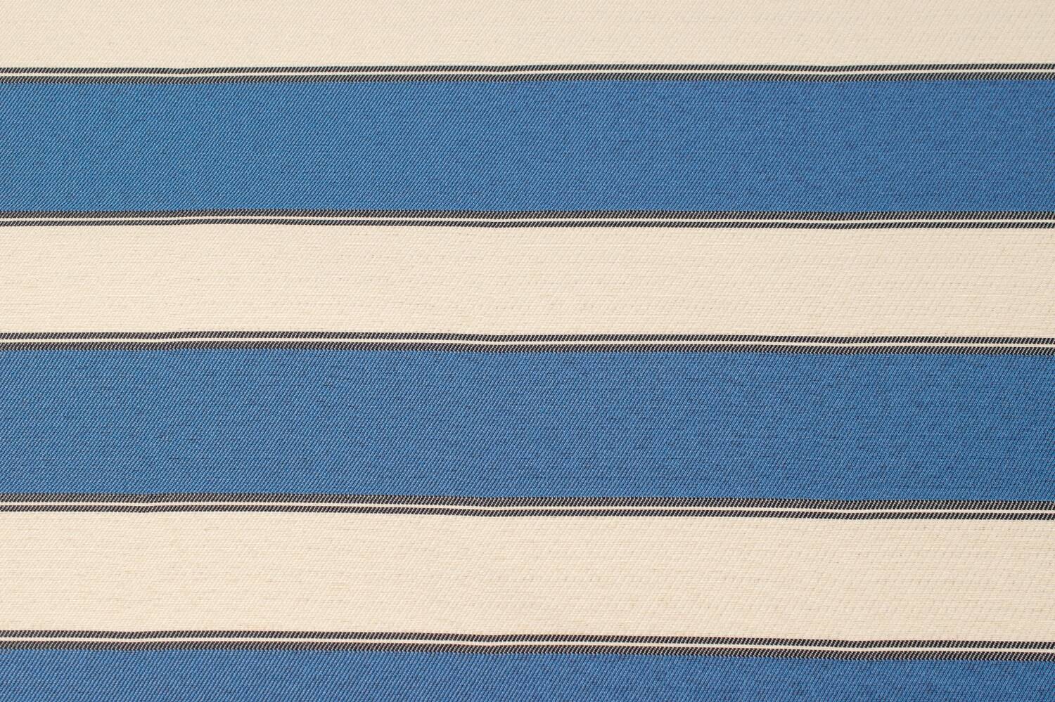 6 chaises en tissu rayé et bois de hêtre foncé