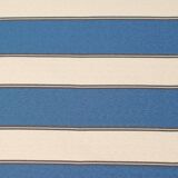 6 chaises en tissu rayé et bois de hêtre foncé