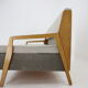 1970s oak 3-seater sofa/bed, czechoslovakia