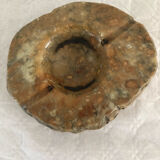 Polished and raw marble ashtray