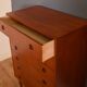Restored Danish Teak Retro 1960s Tall Chest Of Drawers
