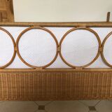 Vintage rattan baby bed