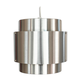 Pendant light in brushed aluminum, Sweden 1970