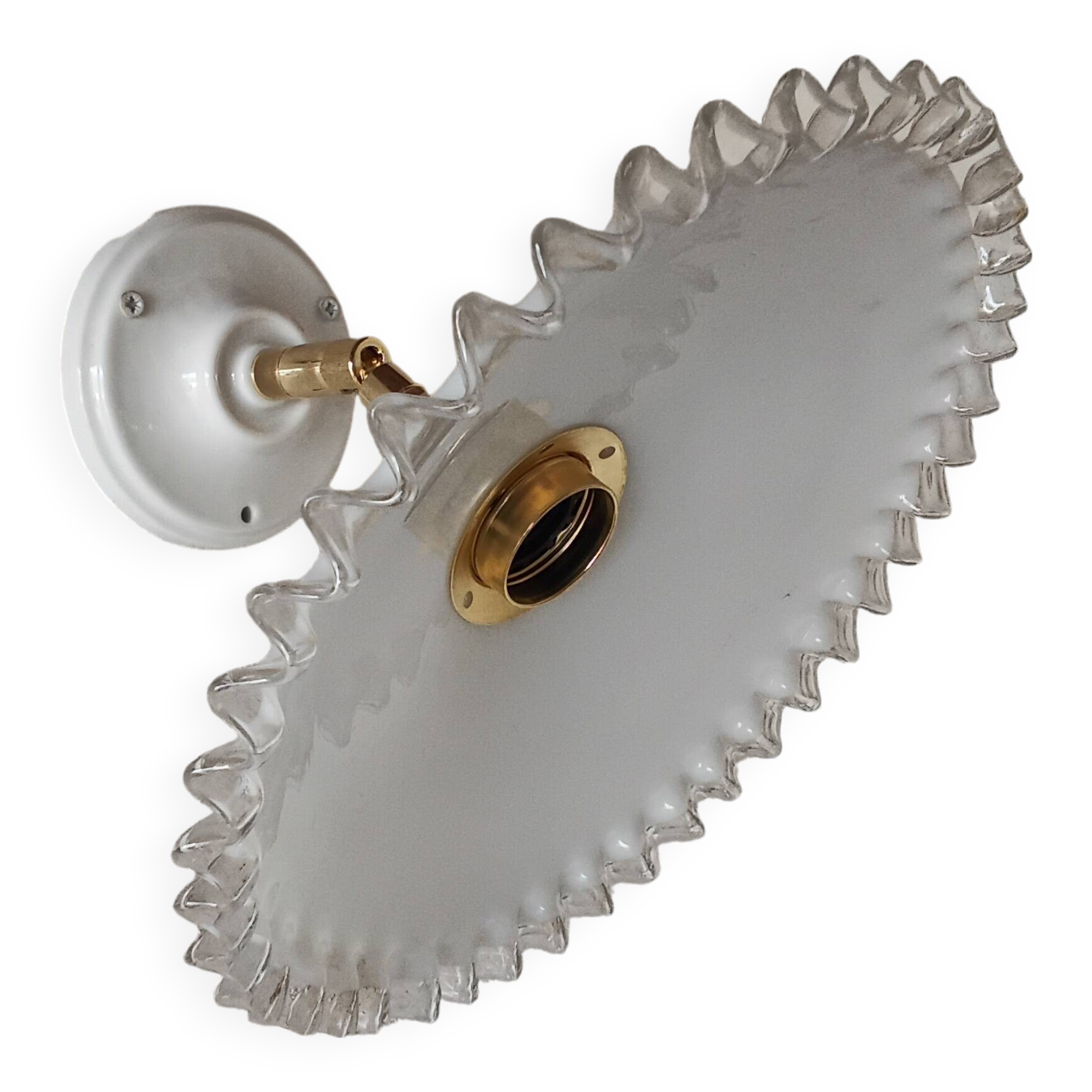 Vintage opaline lace wall light