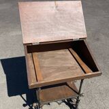 Lectern, restaurant or store counter in wood and wrought iron