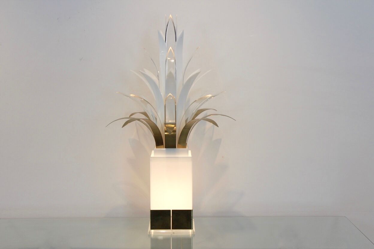 Lampe palmier par Peter Doff Pays-Bas années 70