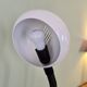 VINTAGE DESK LAMP IN WHITE METAL AND FLEXIBLE ARM - 70S DESIGN