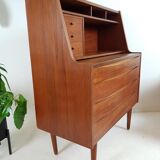 Commode secrétaire danoise en teck Chatol