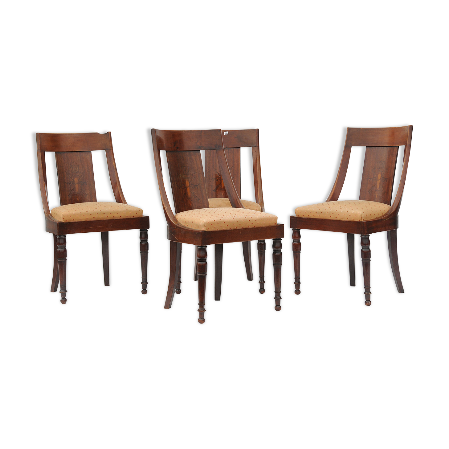 Series of 4 gondola chairs
