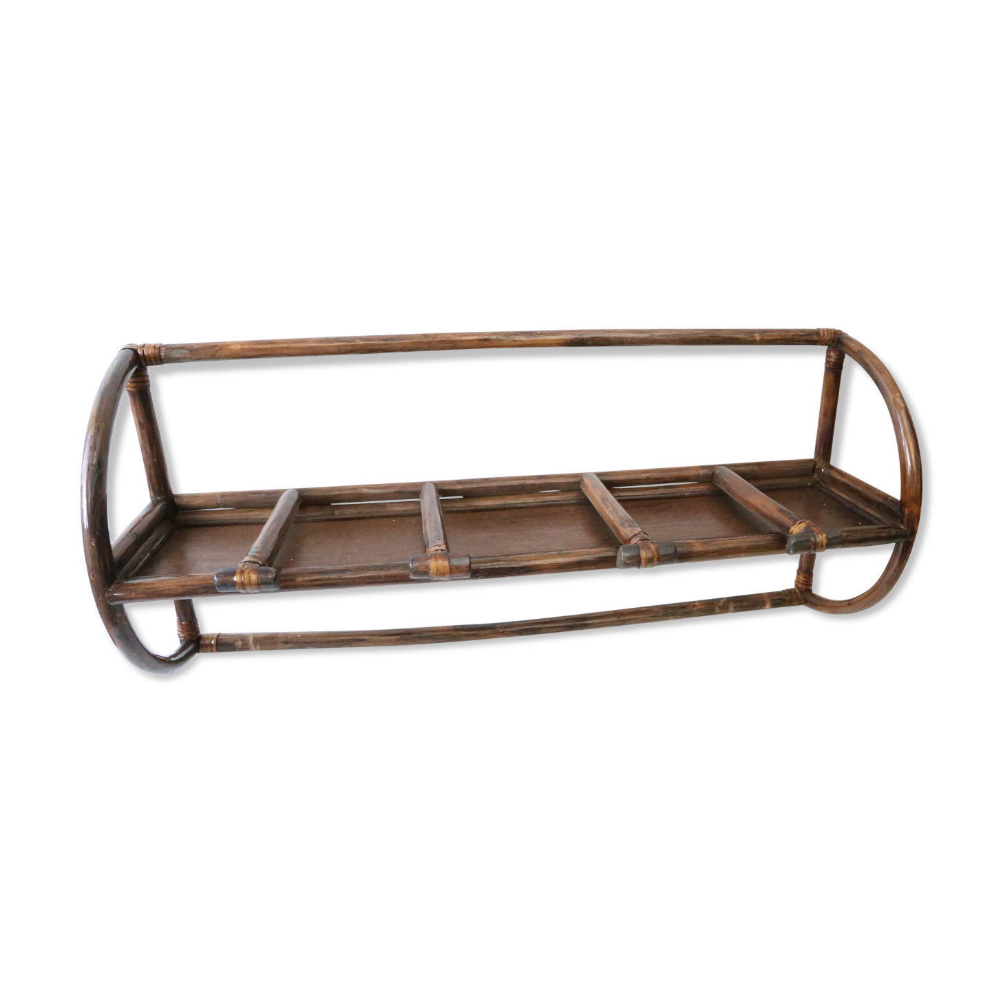 Rattan wall coat holder