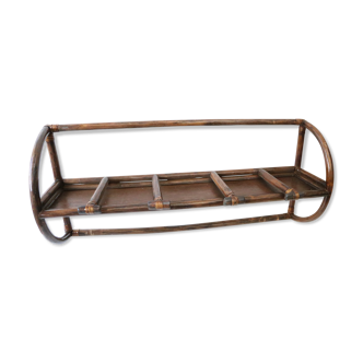 Rattan wall coat holder