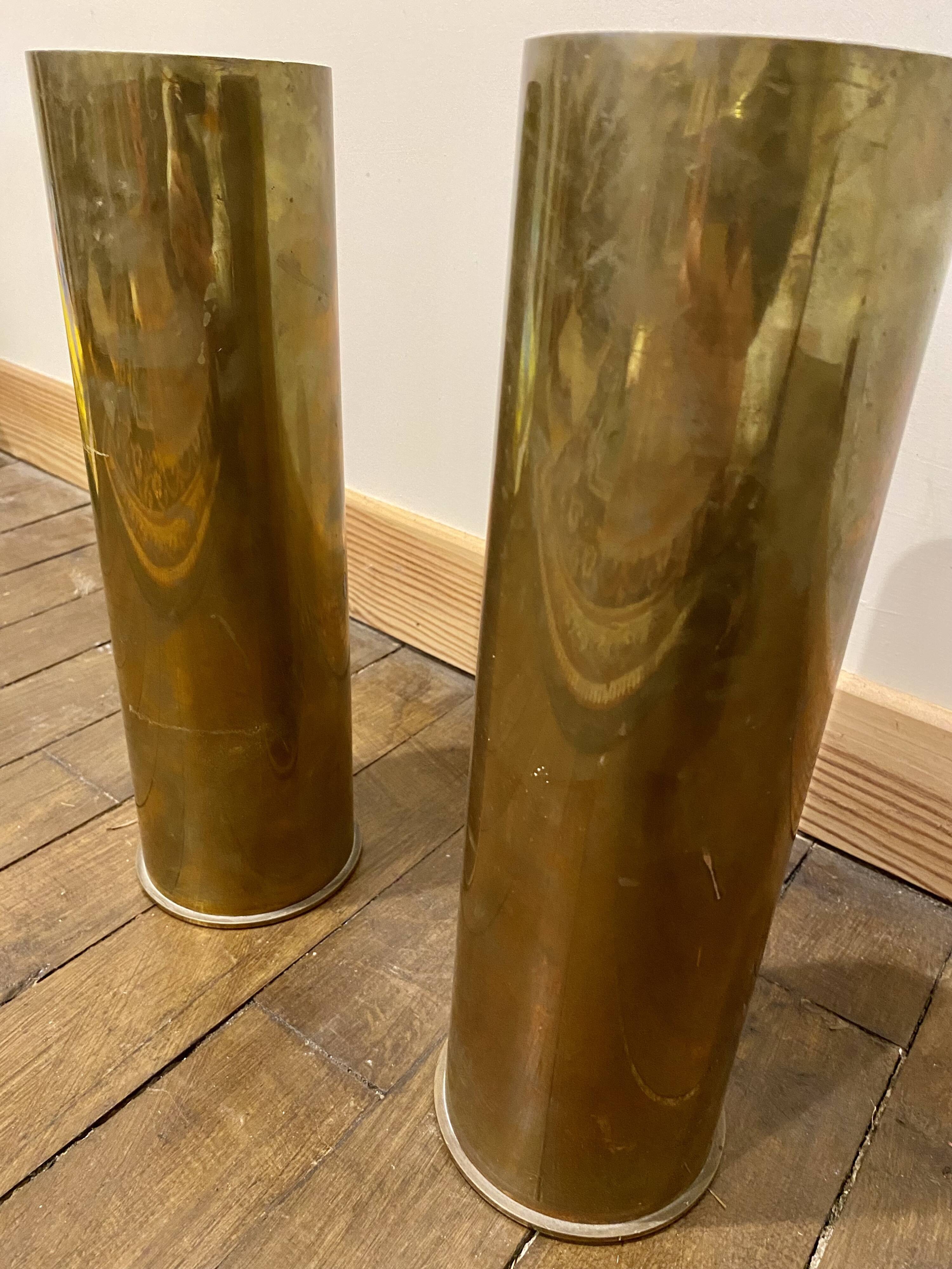 1942 brass shell casings/vase/umbrella stand