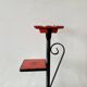 Vintage ashtray on foot in ceramic and wrought iron