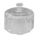 Old cheese bell with flat ribs in molded pressed glass