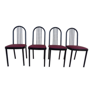 4 chaises métal avec assises en