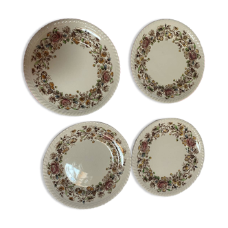 4 assiettes à dessert Johnson Bross