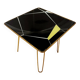 Vintage Coffee Table • Brass • Glass • 1950