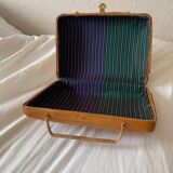 Striped wicker handbag briefcase