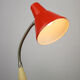 Adjustable Desk Lamp in Orange Painted Metal and Chrome-Plated Spiral Arm, 1970s