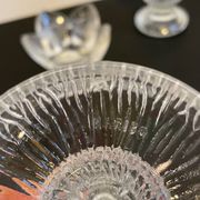Vintage-style crystal candlesticks in the style of LITTLA