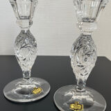 Pair of crystal candlesticks