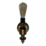 Lámpara de pared vintage de latón dorado, años 60