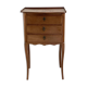Louis XV style cherry wood bedside table with cabriole legs