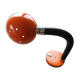 Vintage orange pop desk lamp with a flexible gooseneck - 1970s