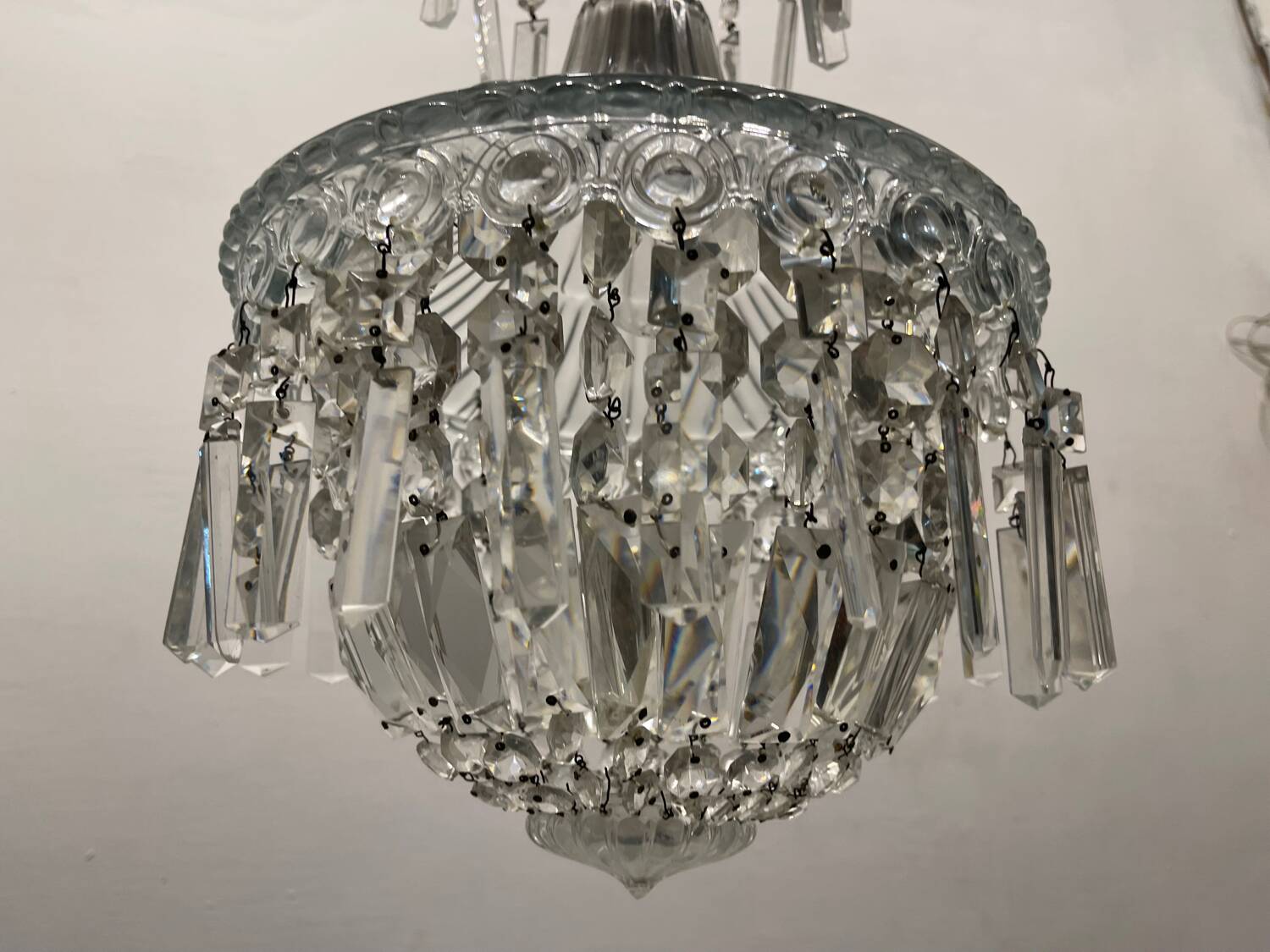 Murano Glass Crystal Light Pendant 1950’s