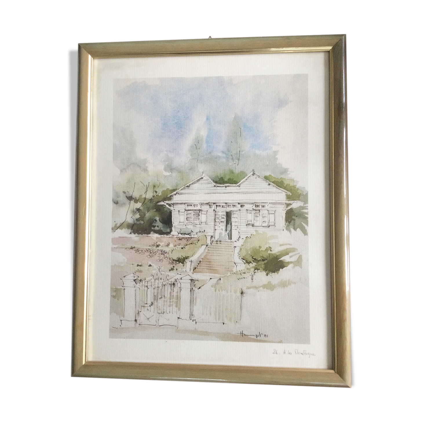 Watercolour by Fr. Hennequet - Reunion Island