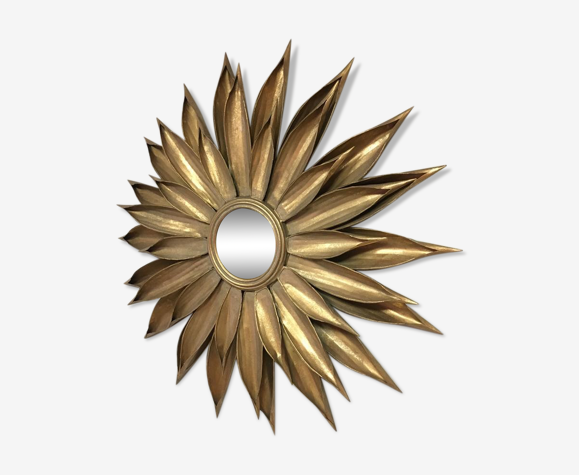 Miroir tournesol en métal 86cm