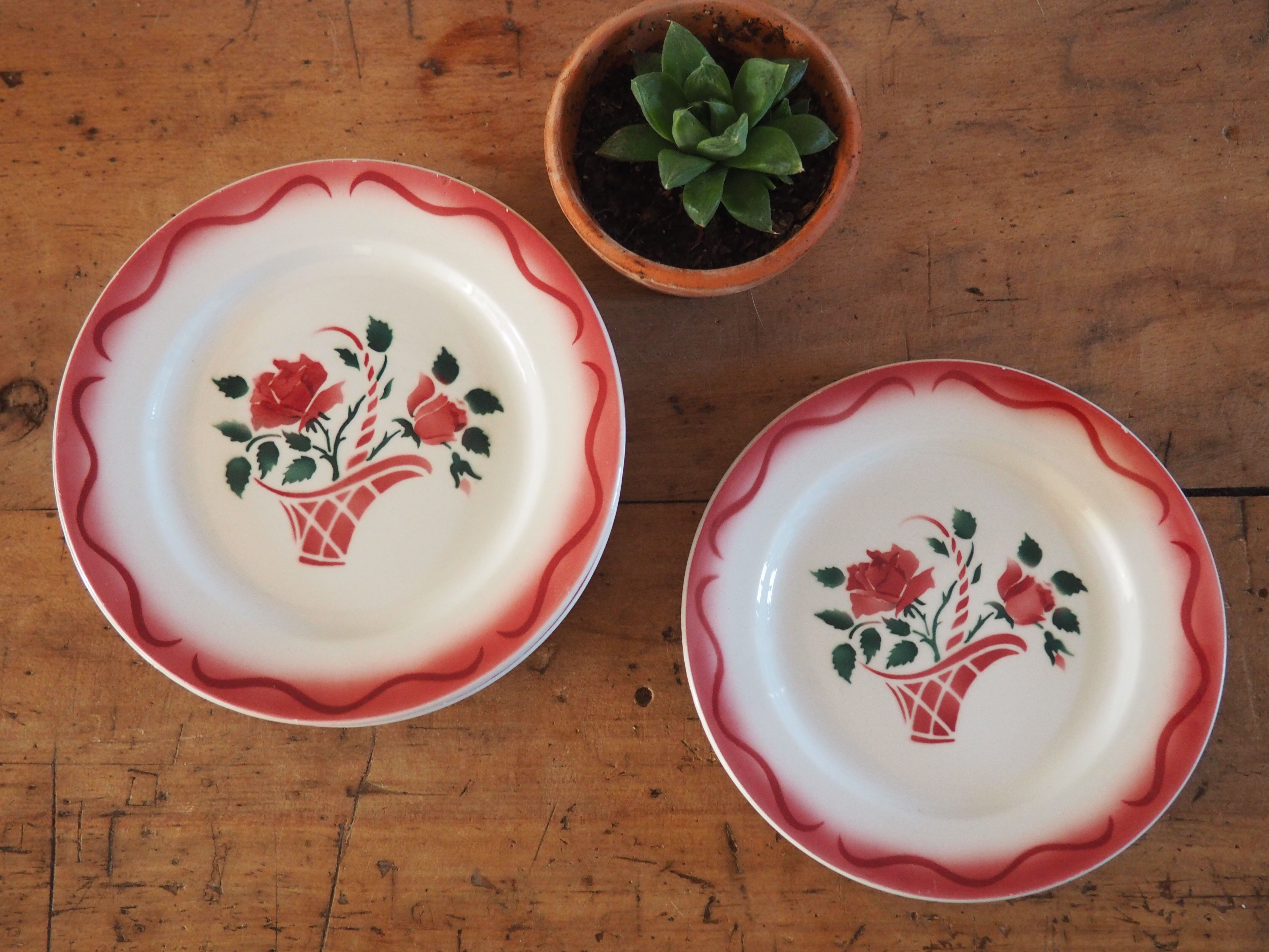 Lot of 10 plates to dessert Lunéville