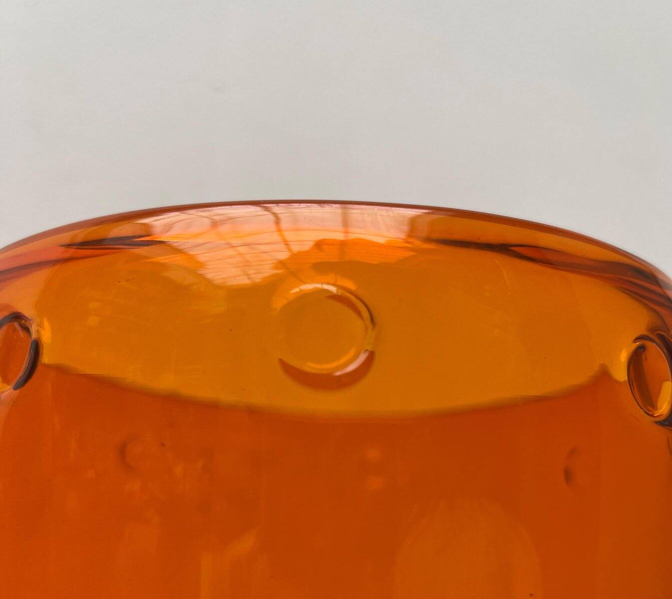 Vintage glass vase by Hysteria, 1980s.