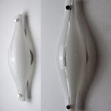 Pair of Cat's Eye wall lamps by Murano Mazzega, blown glass, Italy, 1960
