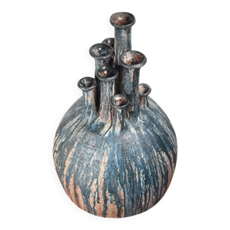 Large Fireplace Vase Studio in Brutalist Mid-Century Ceramic by Gerhard Liebenthron, 1974