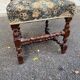 Chaise vintage Louis XIII bois massif et tissu