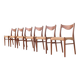 Ensemble de six chaises de salle à manger en teck, Arne Wahl Iversen, Glyngore, Danemark, 1960